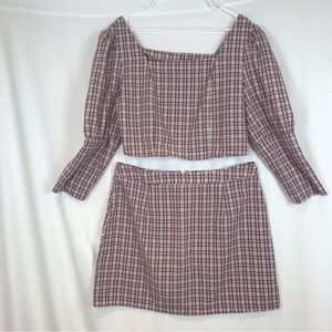 Shein Curve Crop Top and Skirt Set